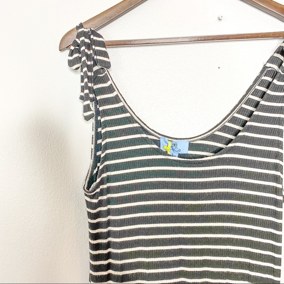 CeCe Tie Rib Knit Stripe Dress - Picture 3 of 9